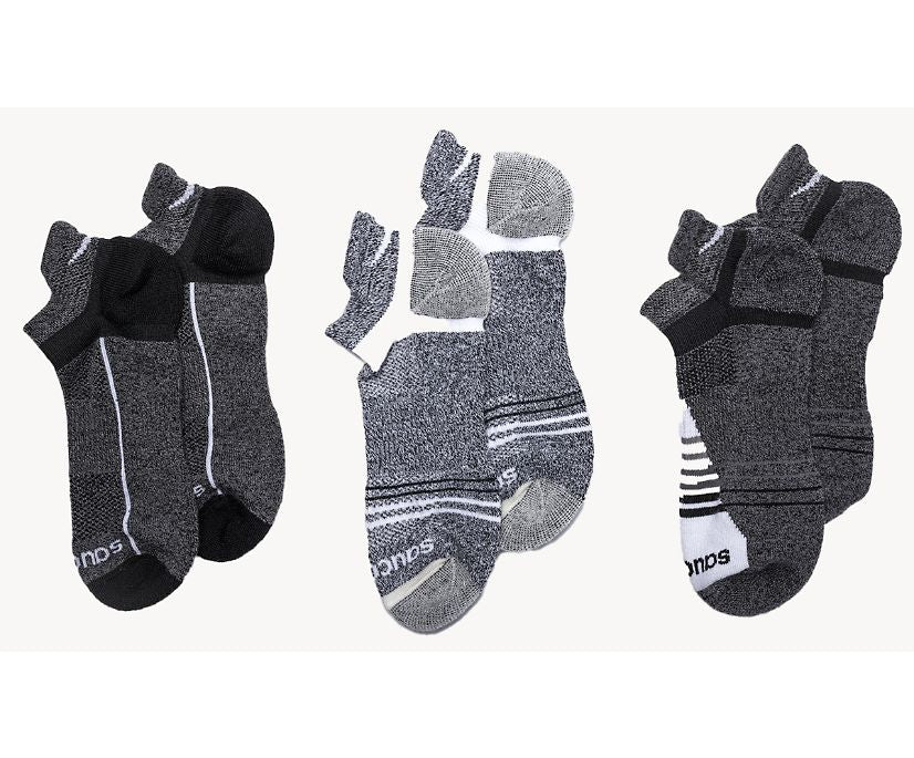 Saucony Men's Inferno Merino Wool Blend No Show 3-Pack Sock