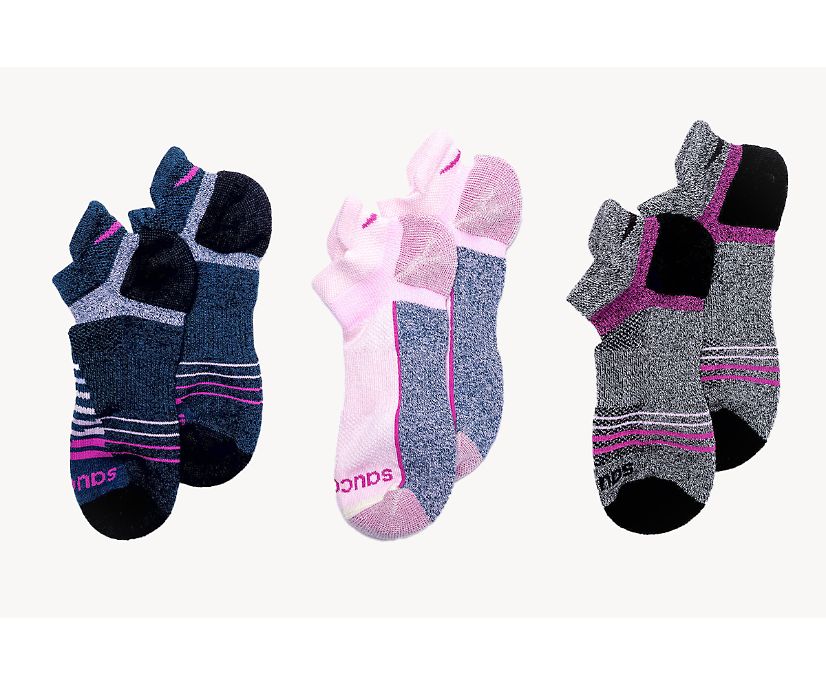 Saucony Inferno Merino Wool Blend No Show 3-Pack Sock