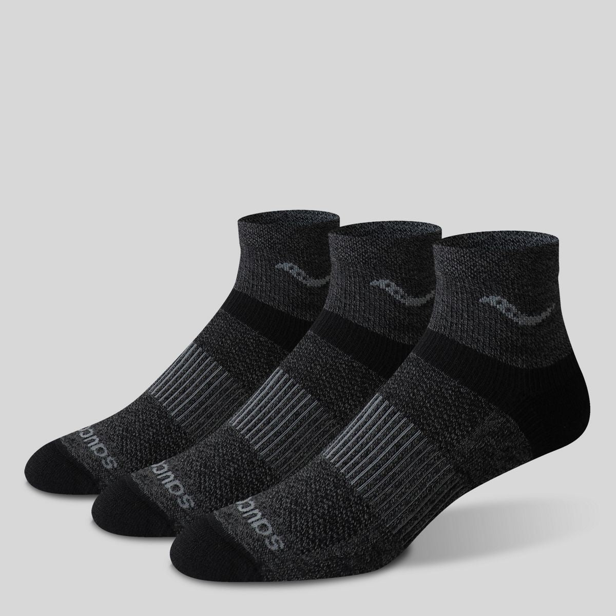 Saucony Inferno Merino Wool Blend Quarter 3-Pack Sock