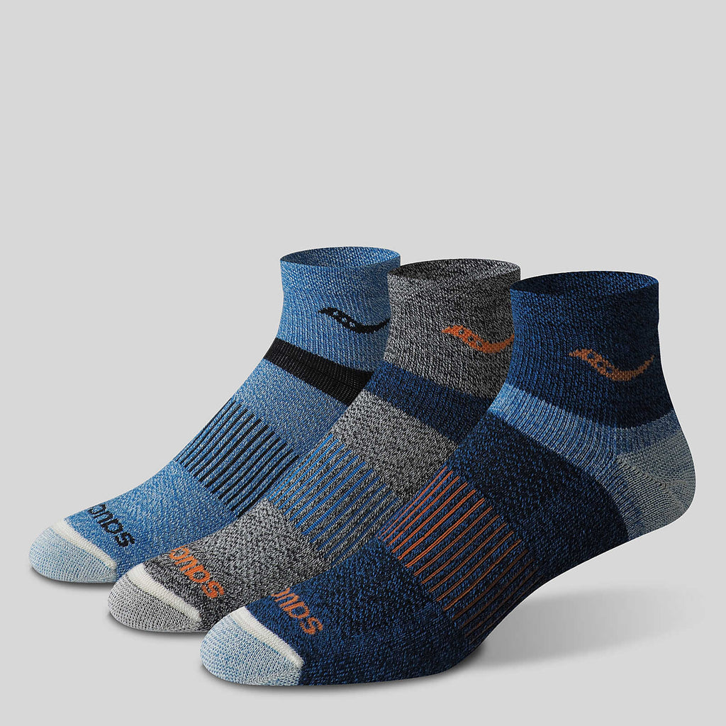 Saucony Inferno Merino Wool Blend Quarter 3-Pack Sock