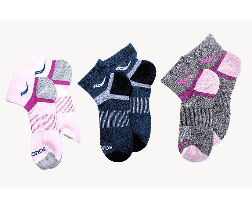 Saucony Inferno Merino Wool Blend Quarter 3-Pack Sock