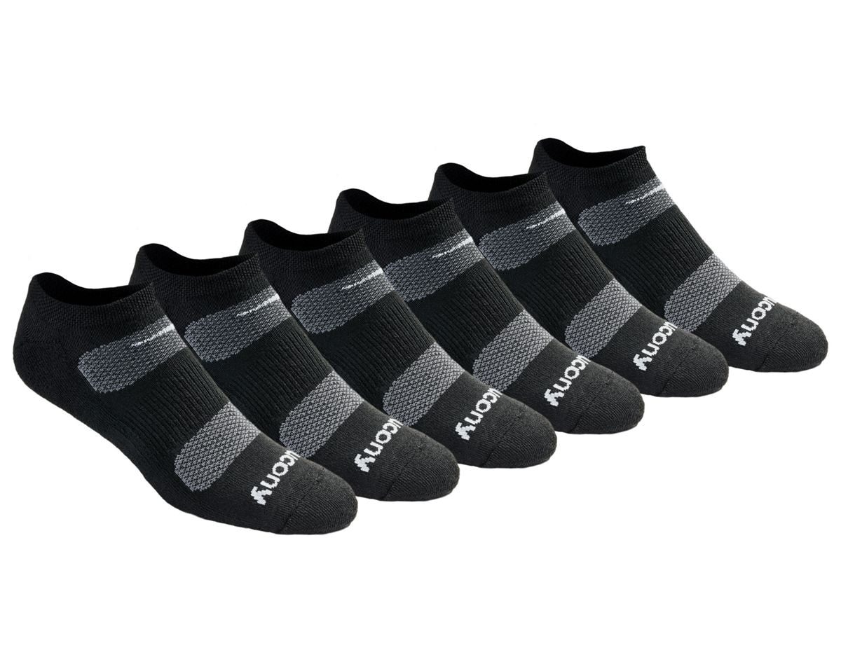 Saucony Legacy Performance No Show 6-Pack Socks