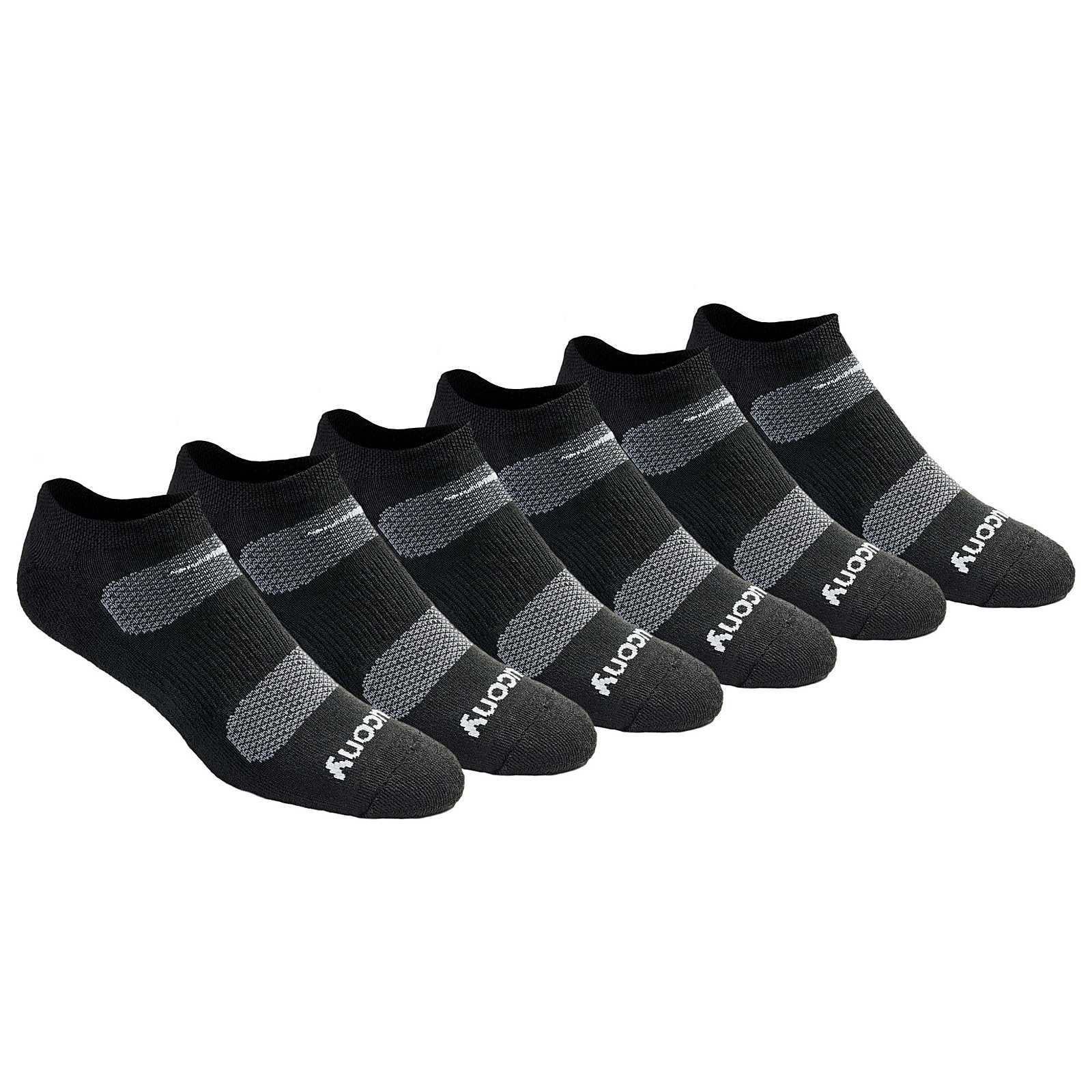 Saucony Legacy Performance No Show 6-Pack Socks