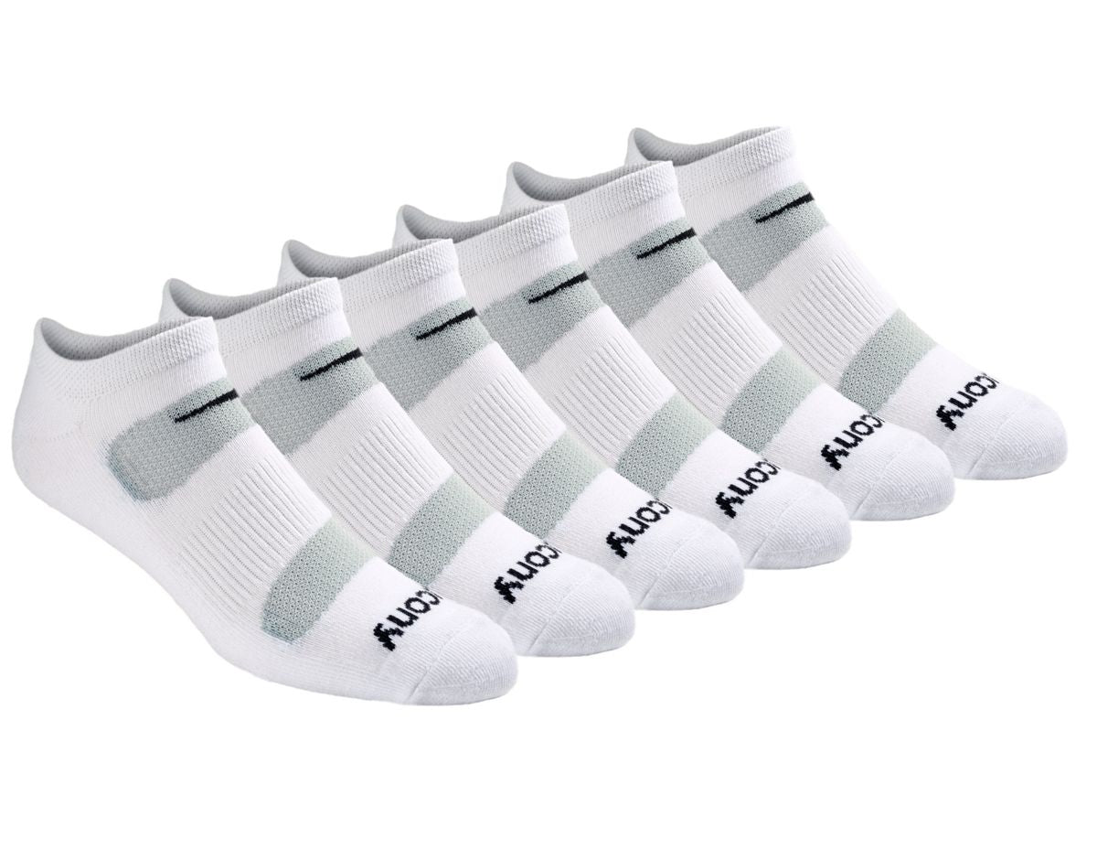 Saucony Legacy Performance No Show 6-Pack Socks