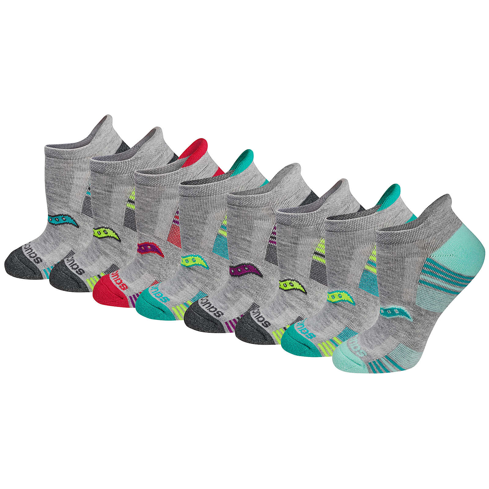 Saucony Glory Performance No Show Tab 8-Pack Socks