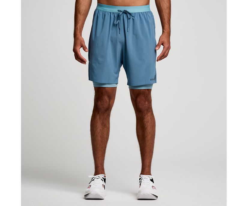 Saucony Men's Outpace 7" 2-in-1 Short